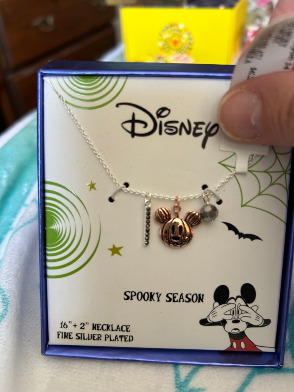 Disney Mickey Mouse, pumpkin Halloween necklace NWT
